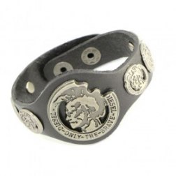 Black Classic Metal Snap Button Leather Bracelets