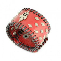 Attractive Metal Rivet Snap Button Leather Bracelets