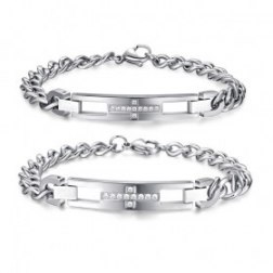 Titanium White Rectangle Cut-out ID Bracelet