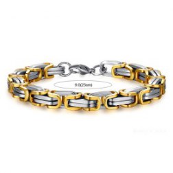 Gold Stainless Steel Men's Bracelet