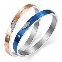 High Polished Diamond Bangle