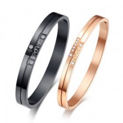 Love Engraved Couple Bangle