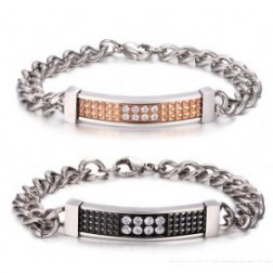 Diamond ID Plate Bracelet