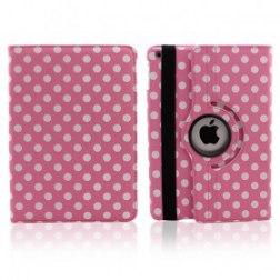 360 Rotating Case for Apple iPad Pro with Auto Wake/Sleep Function (Hot Pink Dot)