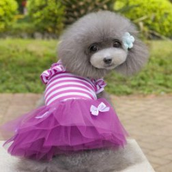 Striped Princess Wedding Dress