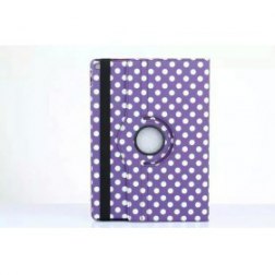 360 Rotating Case for Apple iPad Pro with Auto Wake/Sleep Function (Purple Dot)