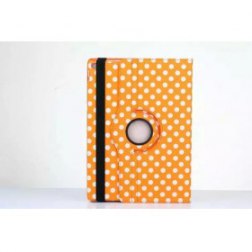 360 Rotating Case for Apple iPad Pro with Auto Wake/Sleep Function (Orange Dot)