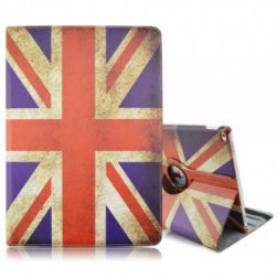 360 Rotating Case for Apple iPad Pro with Auto Wake/Sleep Function (English Flag)
