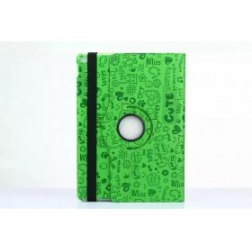 360 Rotating Case for Apple iPad Pro with Auto Wake/Sleep Function (Green Pattern)