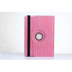 360 Rotating Case for Apple iPad Pro with Auto Wake/Sleep Function (Crocodile Pink)