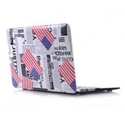 American Flag And Newpaper Cover For Macbook
