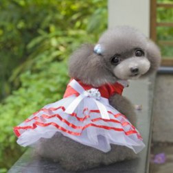 Navy Style Gauze Dog Dress