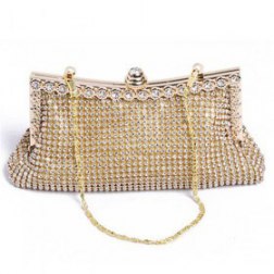 All-Over Diamond Covered Evening Bag Clutch