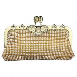 Eagle Diamond Clutch Bag Kiss Lock
