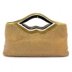 Luxurious Large Rhinestone Clutch Evening Purse with Sequin