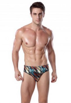 Multi-color Striped Men's Hip Brief