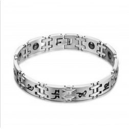 Stone Anti-radiation & Fatigue Protection Stainless Steel Couple Bracelets For Lovers