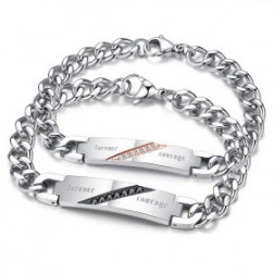 Diamond Embellished Couple's Bracelet Jewelry