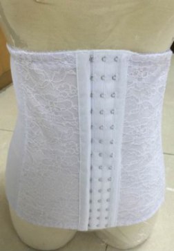 White Floral Embroidered Bridal Underbust Corset