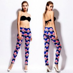 Contrast Color Fish Scales Legging