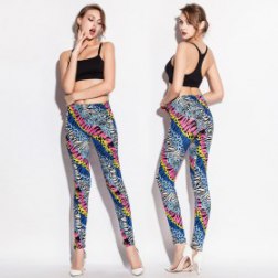 Multi-color Zebra Printed Legging