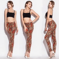 Orange Tiger Printed Legging