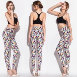 Multi-color Triangle Printed Legging