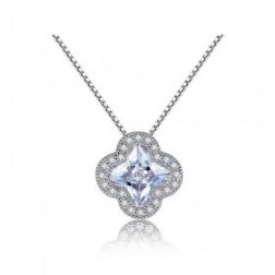 S925 Sterling Silver Pendant Necklace With AAAA Cubic Zirconia