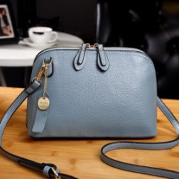 Women's Messenger Bags Vintage Small Shell PU Leather Handbag Casual Bag