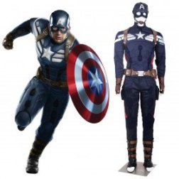 Captain America II Steve Rogers Cosplay Costume Full Suit