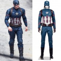 Captain America III Steve Rogers Cosplay Costume Full Suit