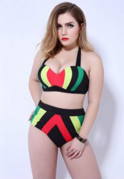 Colorful High Waist Swimwear