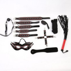 8pcs Black&Red Bondage Kits