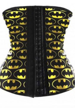 Latex Waist Trainer Smile Print Corset