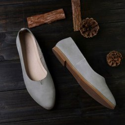 Pointed Toe Frosted Flat Shoes