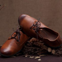 Women Lace Up Oxford Flat Shoes