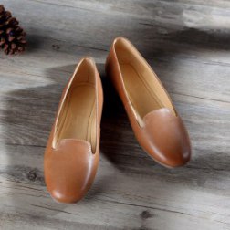 Soild Color Stitched Flats Shoes