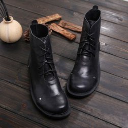 Lace-up Flat Boots
