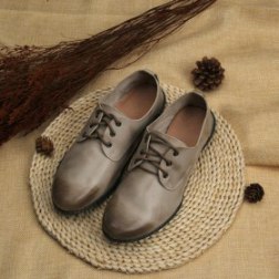 Vintage Lace Up Flat Shoes