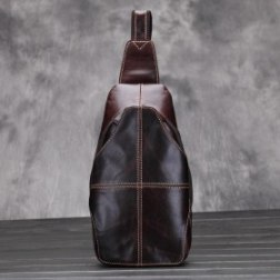 Men’s Retro Leather Chest Pack Bag