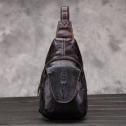 Men’s Crocodile Chest Pack Bag