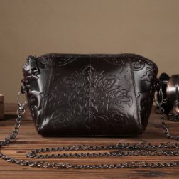 Floral Pattern Chain Shoulder Bag