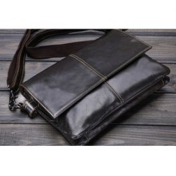 Men’s Leather Messenger Shoulder Bag