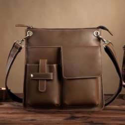Men's Retro Leather Crossbody Bag