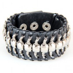 Centipede Pattern PU Leather Bracelet