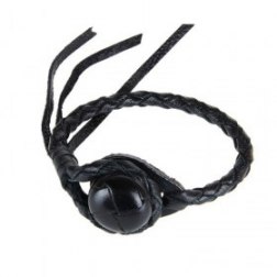 Tassel Braid PU Leather Bracelet Buckle With Ball Detail