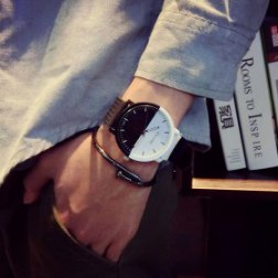 Sleek Black&White Watch