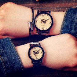 Sleek Stainless Steel Strap Watch