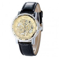 Men's Mechanical Skeleton Dial Watch