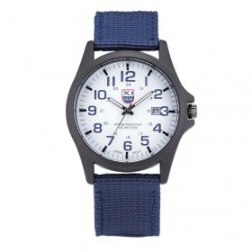 Woven Band Casual Men Watch With Date Display